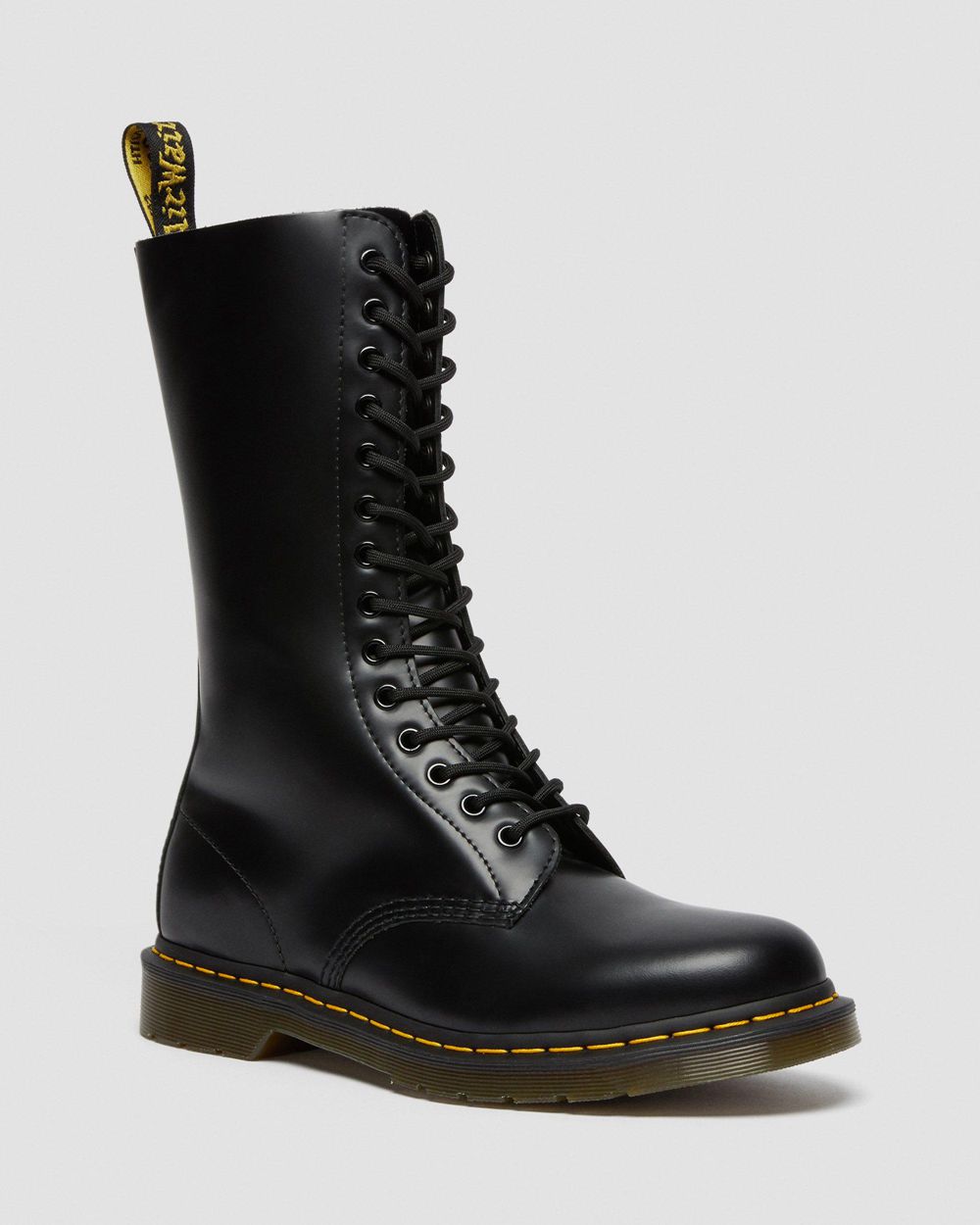 Dr Martens 1914 Smooth Kožené Tall Topánky Damske ( Čierne ) SK 243-QOGSUE